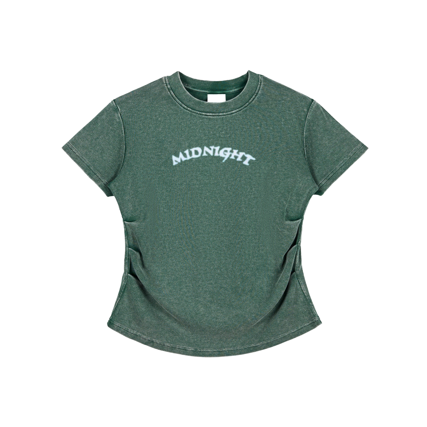 Vintaged-Wash Bodycon Cotton T-Shirt