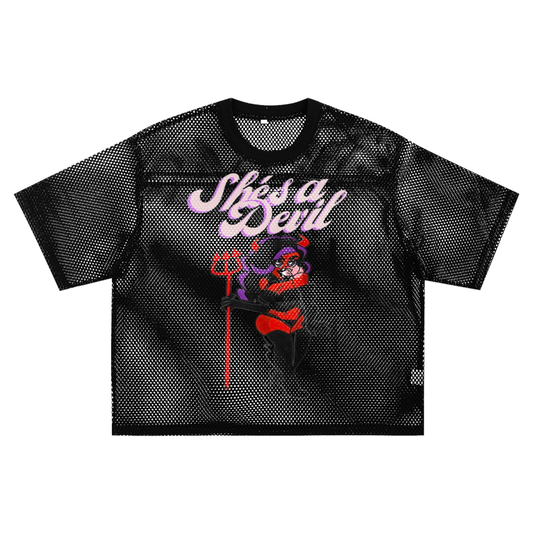 See-through Boxy Net T-shirt