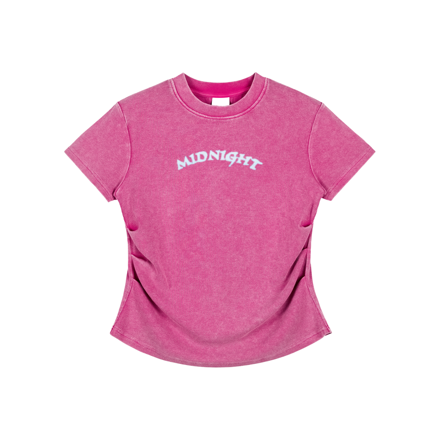 Vintaged-Wash Bodycon Cotton T-Shirt