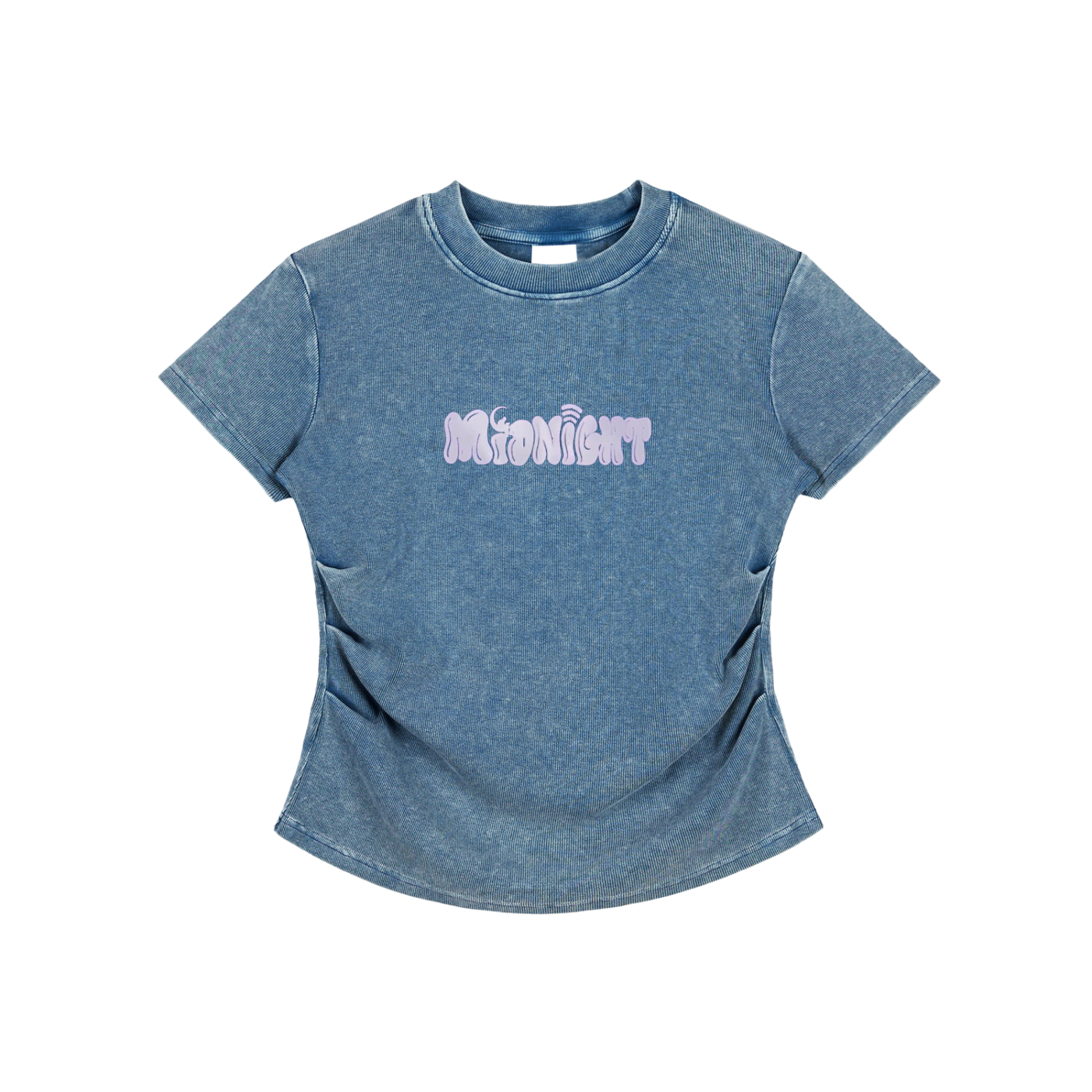 Vintaged-Wash Bodycon Cotton T-Shirt