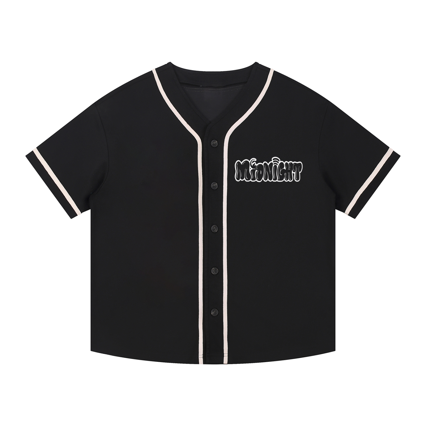 Contrast Piped Button-Up Jersey