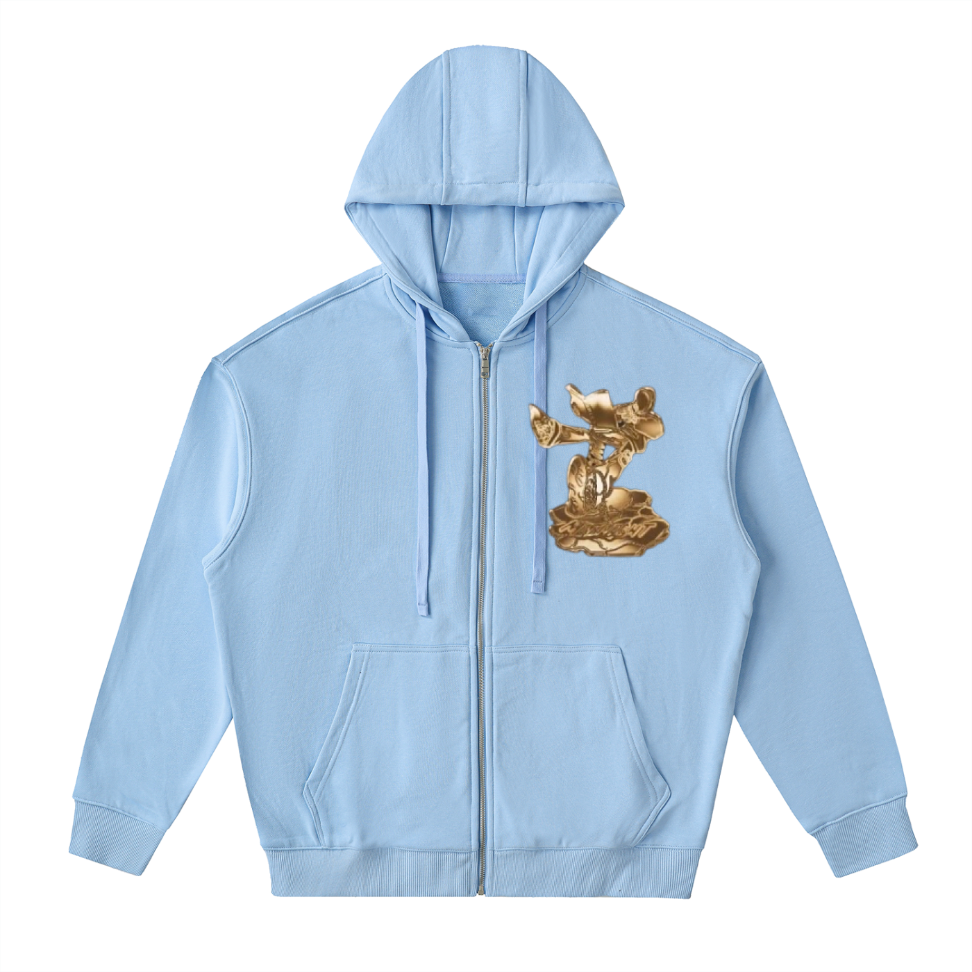 Drop-Shoulder Zip Up Hoodie