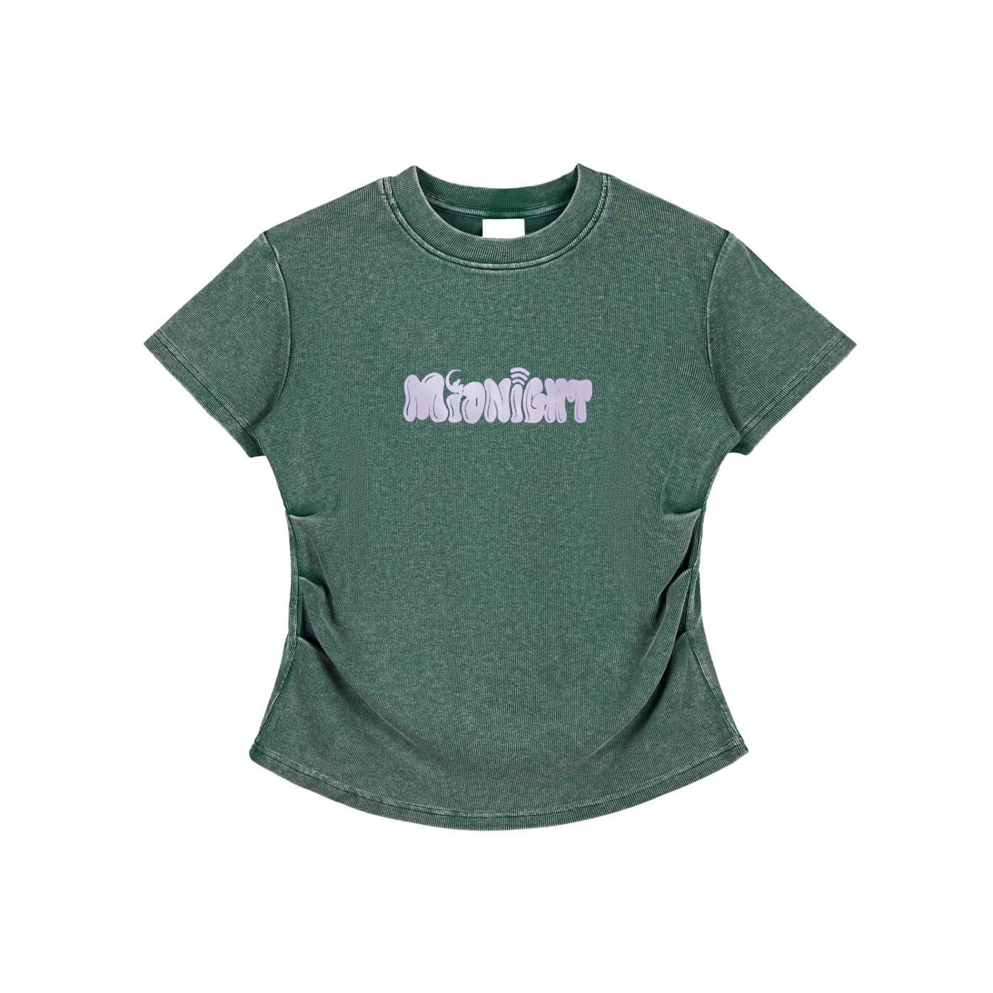 Vintaged-Wash Bodycon Cotton T-Shirt