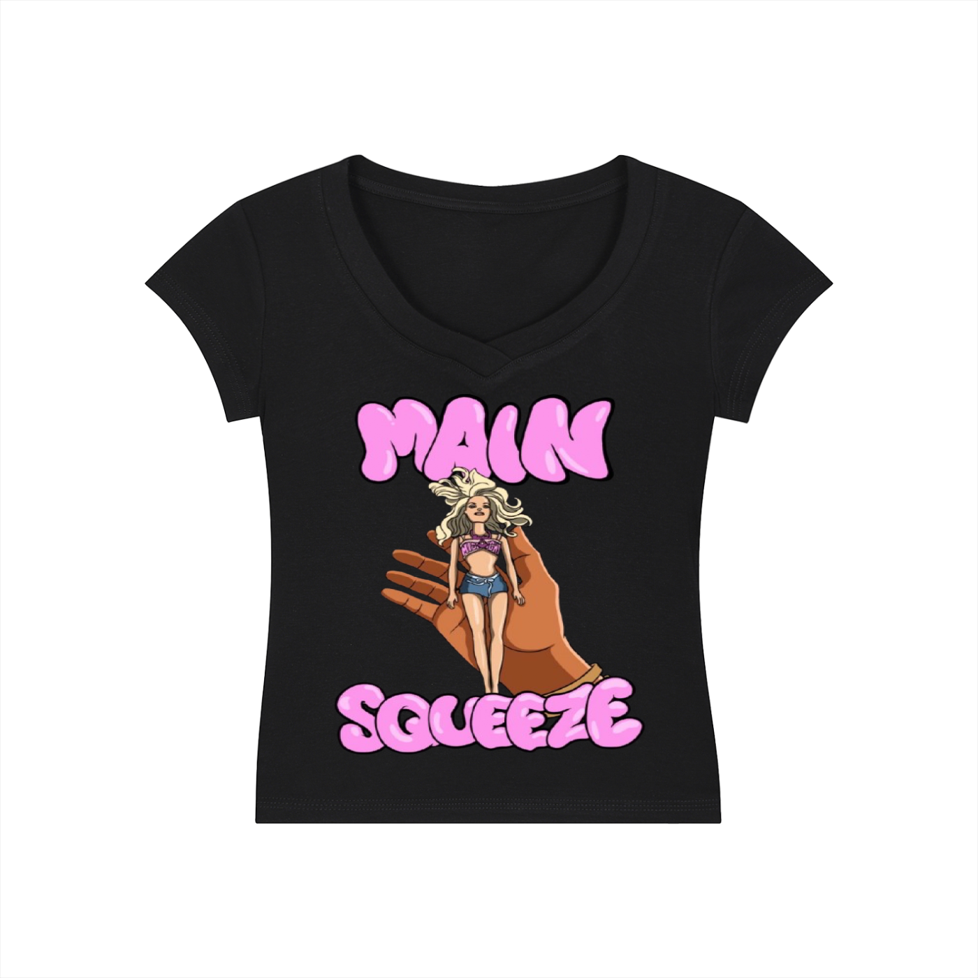 Essential V-Neck Bodycon T-Shirt