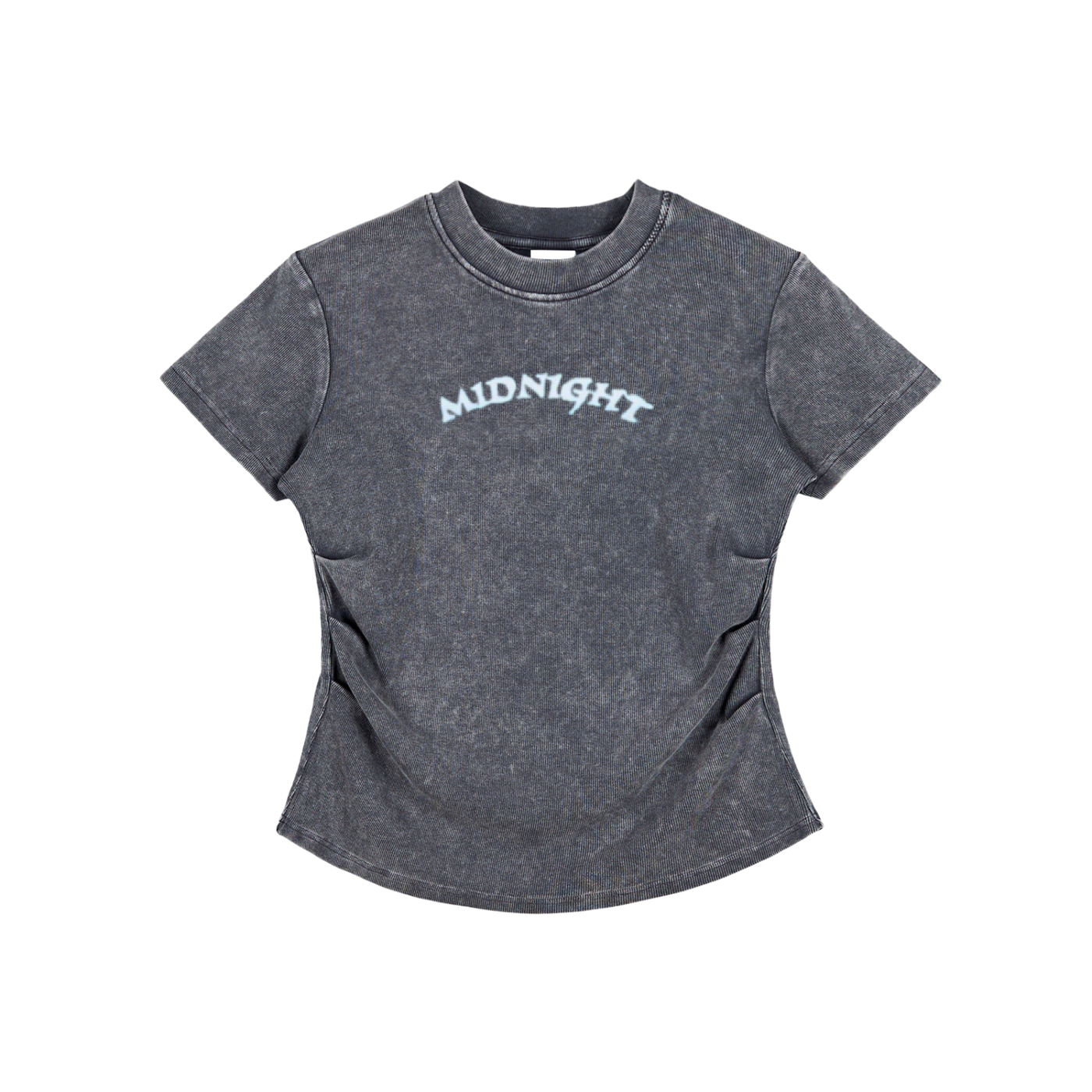 Vintaged-Wash Bodycon Cotton T-Shirt