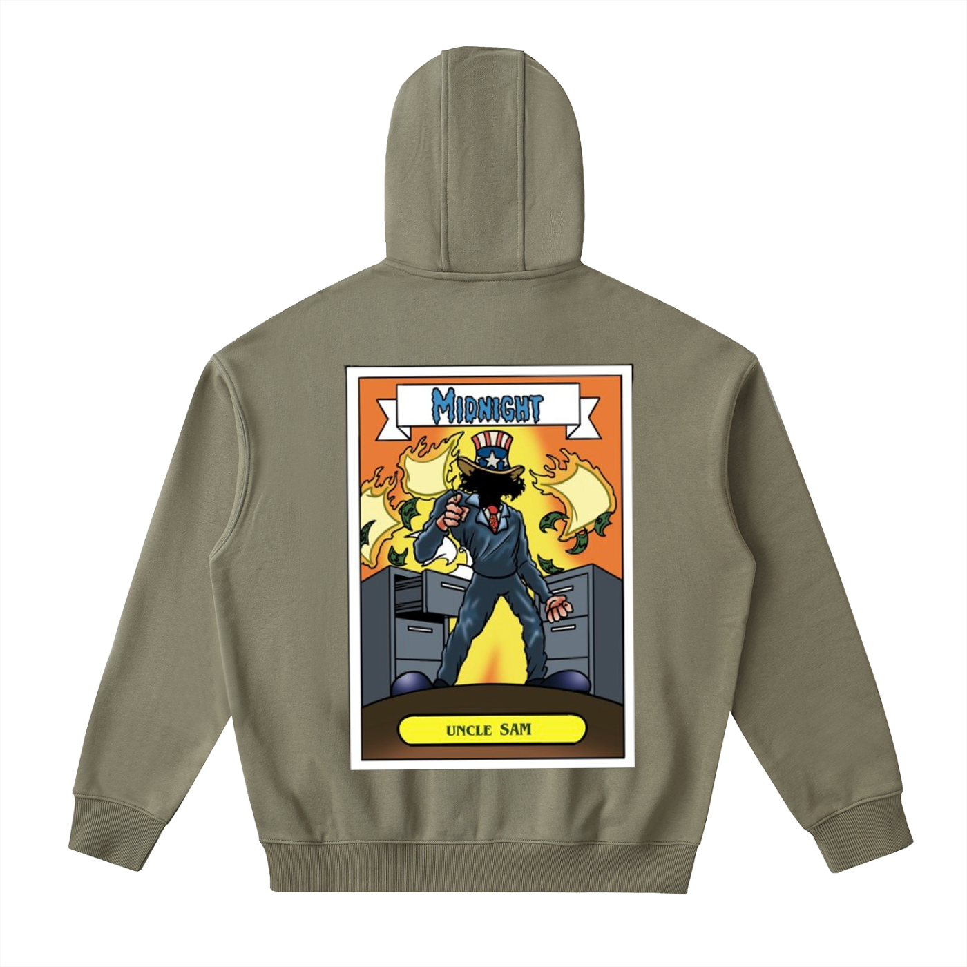 Drop-Shoulder Zip Up Hoodie