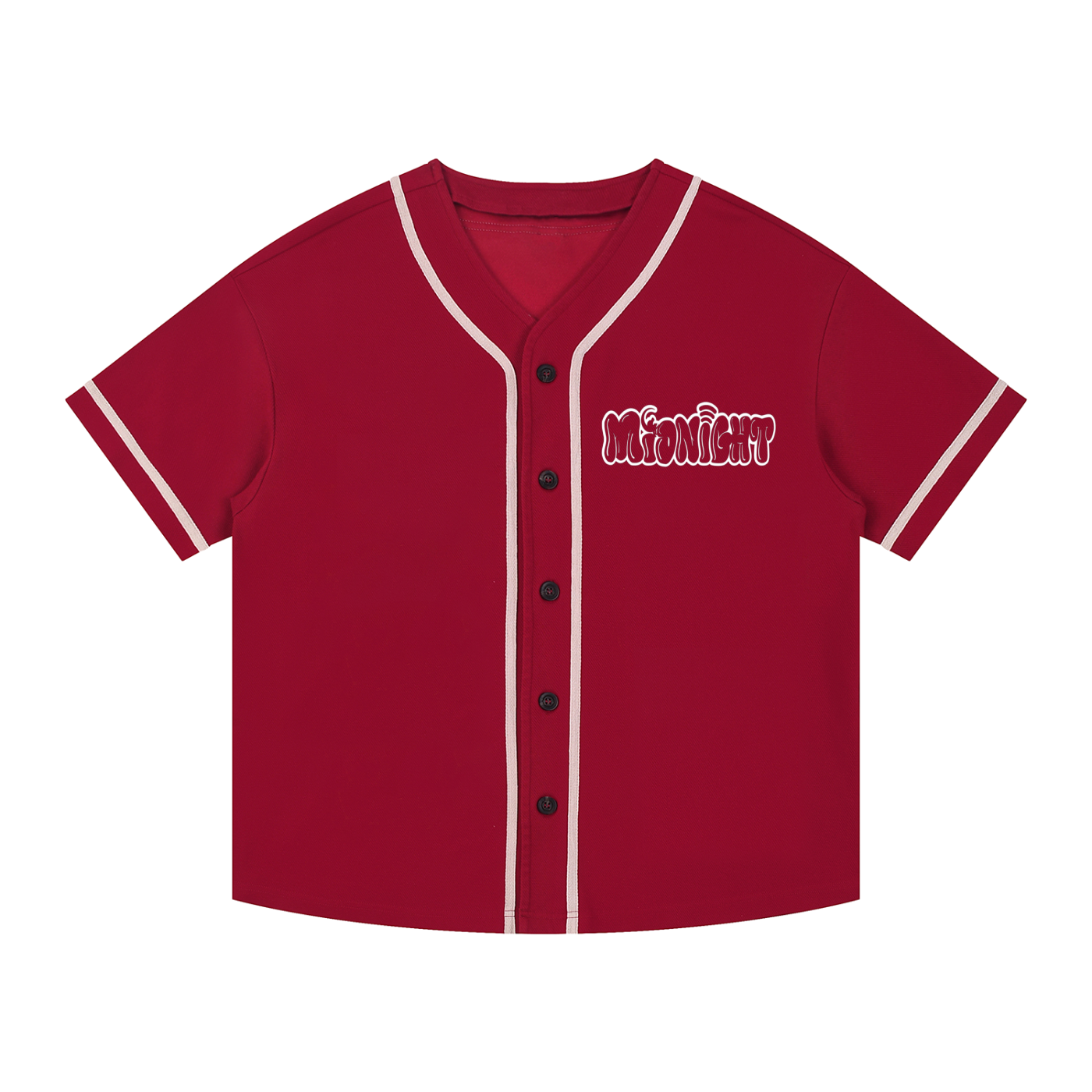 Contrast Piped Button-Up Jersey