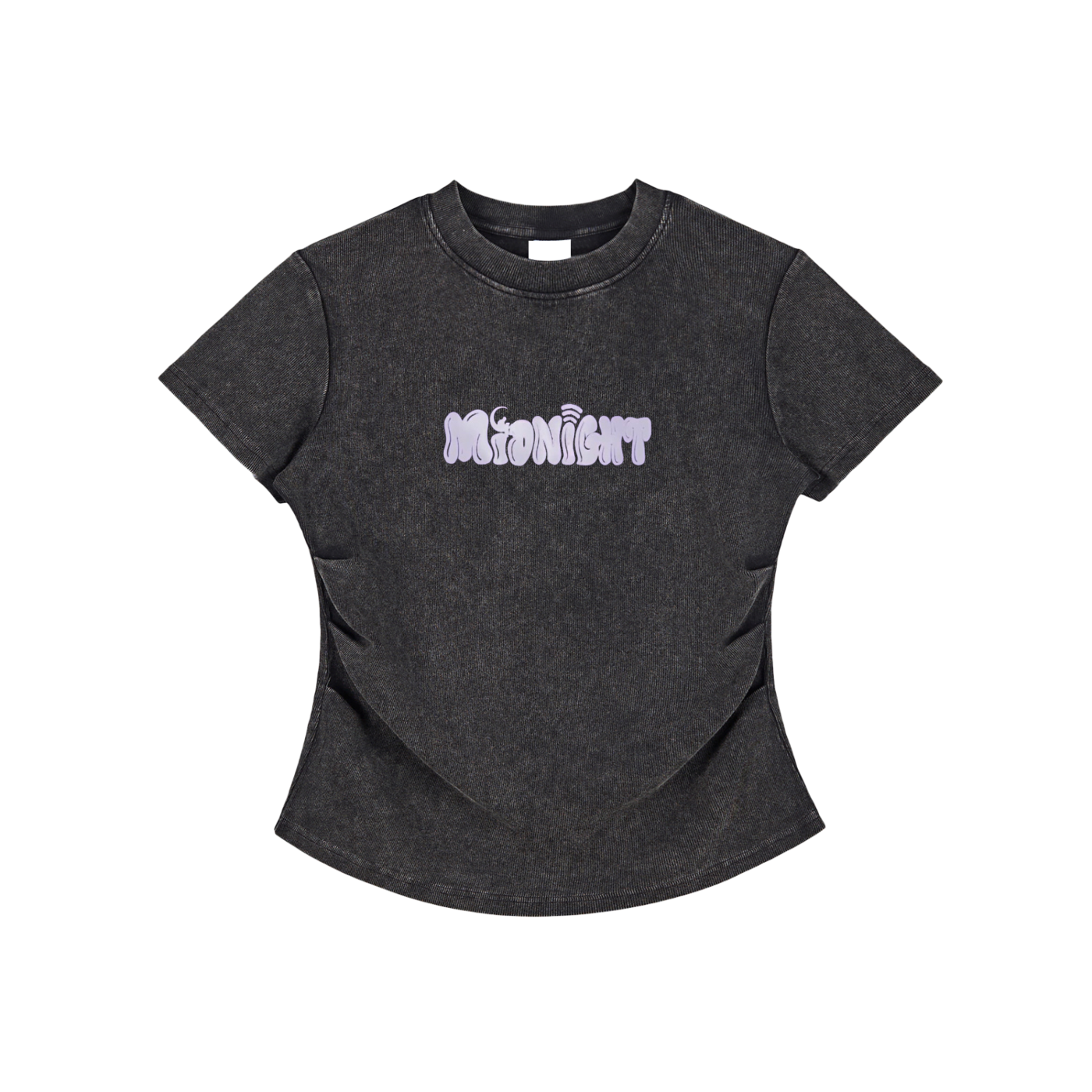 Vintaged-Wash Bodycon Cotton T-Shirt