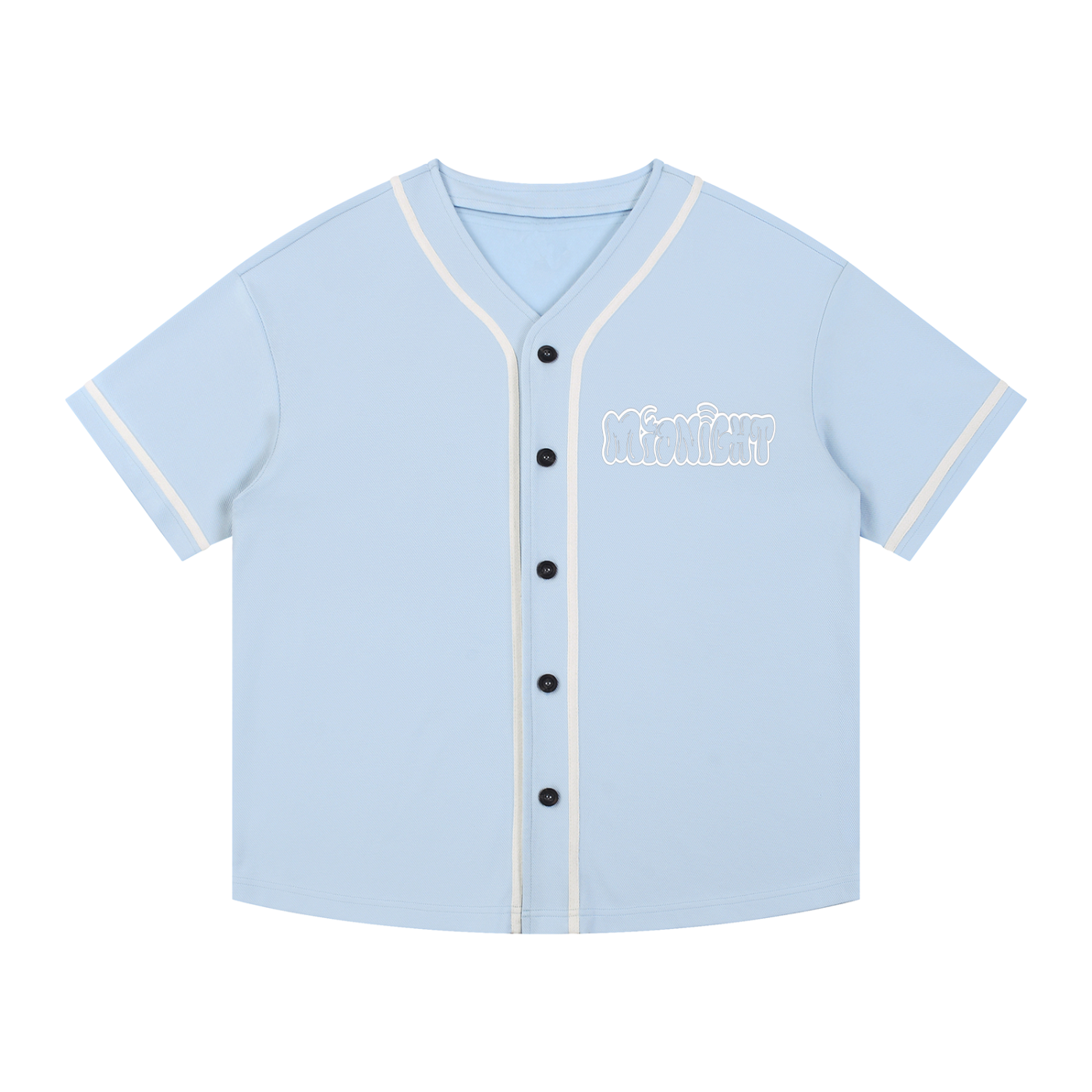 Contrast Piped Button-Up Jersey